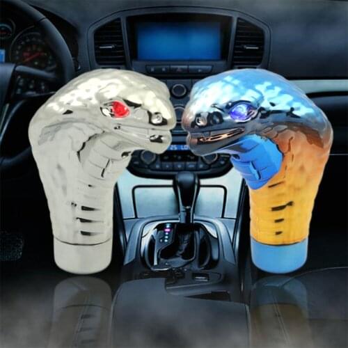 Manual Gear Shift Knob Cobra Head Shift Lever Change Knob Variable LED Eye Shift Lever Stick Knob