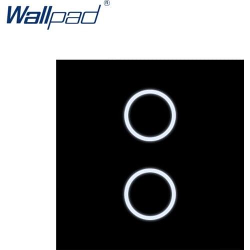 Wallpad 2 Gang 2 Way Switch Function Key For Wall Touch Switch White And Black Glass Module Only