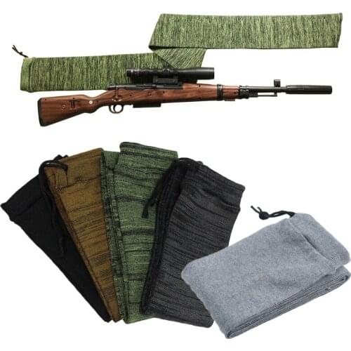54" Silicone Treated Gun Sock Polyester Rifle Gun Shooting Fishing Rod Sock Protection Cover Bag Case Tactical Army Hunting Gear