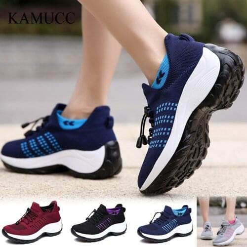 Women Flat Platform Shoes Woman Sneakers for Women 2020 Breathable Mesh Tenis Ladies Shoes for Sock Sneakers Zapatillas Mujer