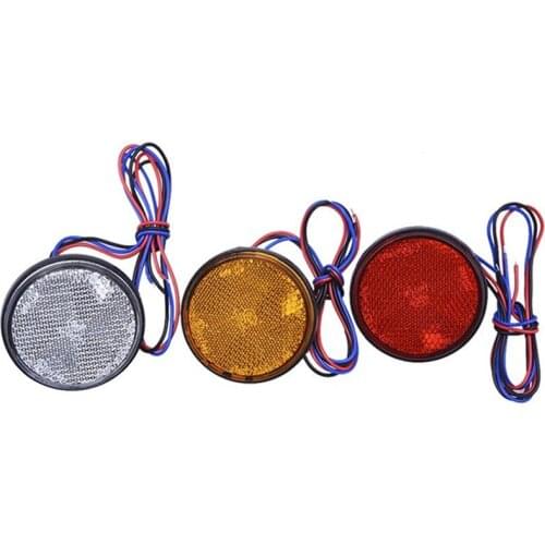 1PCS 24 SMD Motorcycle Truck Car Round Tail Stop Lights Turn Singal Light Reflector