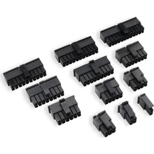 10PCS MX 3.0mm pitch mini 5557 plug connector 2P 4P 6P 8P 10P 12-24P male shell black plastic shell