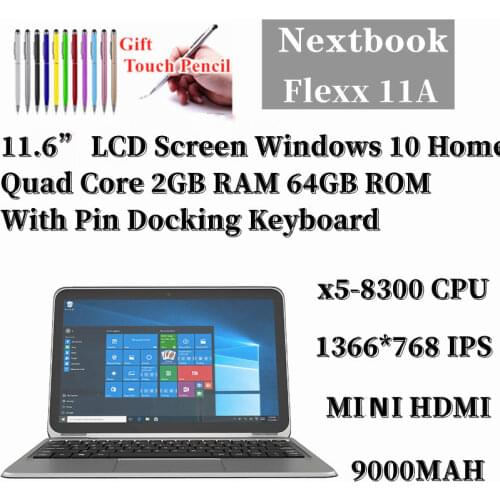 11.6 Inch Sosoon I802 Windows 10 Notebook Intel Baytrail-CR Z3735F Quad Core 1.83GHz 2GB RAM 32GB eMMC 8000mAh Battery HDMI