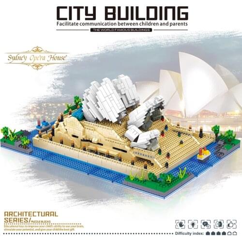 2552Pcs Sydney Opera House Australia Building Blocks DIY Educational Toys Famous Architecture Micro Bricks for Kids Adults