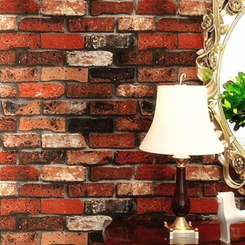 3d bump stereo simulation red brick bar wallpaper retro culture brick restaurant coffee shop brick wallpaper