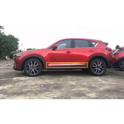 ABS Chrome Car Body Door Side Molding Trim Ring for Mazda CX5 CX 5 CX-5 2017 2018 Car Accessories Styling 4pcs