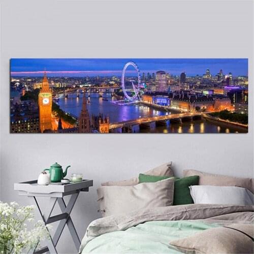 5D Diy Diamond Painting London scenic city night full Drill Square Diamond Embroidery Rhinestone Diamond Mosaic Home DecorZP-572