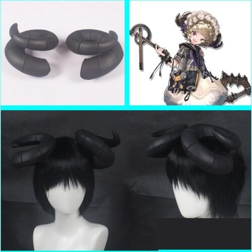Anime Game Arknights Bena Cosplay Horns Head Clip Headwear Hairwear Cosplay Props Accessories Hair Clip Halloween Xmas Gifts