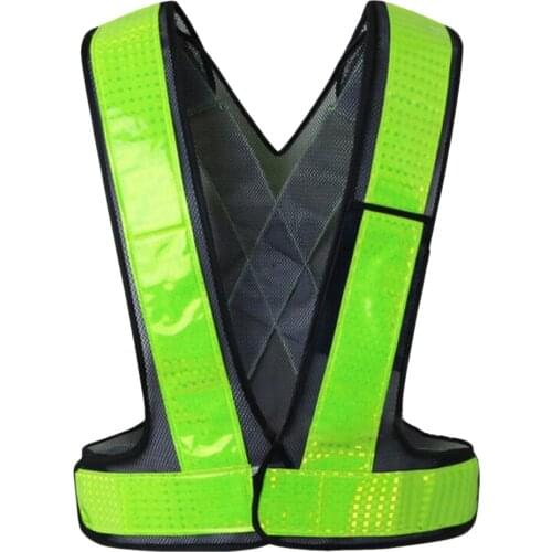 Security Safety Vest Hi-Vis Safety Reflective Strips For Running Cycling