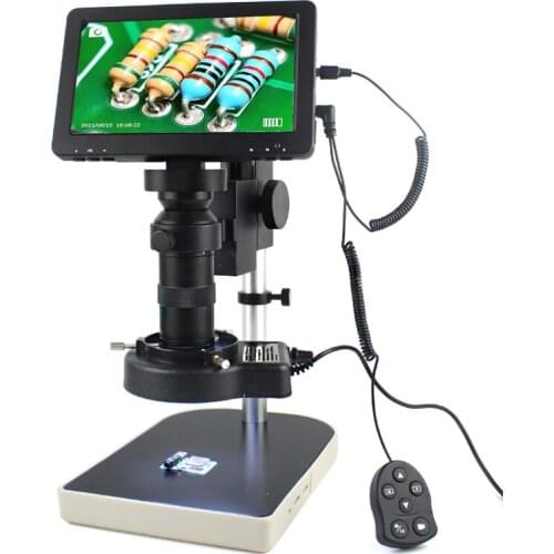 7 inch LCD Digital Microscope 130X C Mount Lens USB Video Microscope Camera for Phone PCB SMD CPU Soldering Watch Repair