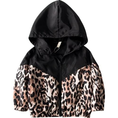 New Children Girls Leopard Tops Outfits Cotton Kids Long Sleeve Jacket Autumn Winter Clothes 1-7Yrs