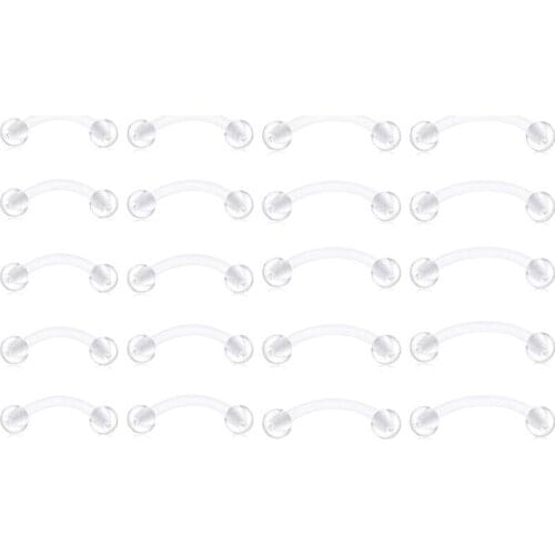 14G Clear Curved Barbell Eyebrow Rings Retainer Belly Navel Piercing Retainer Daith Rook Earrings Piercing Retainer 12-18mm