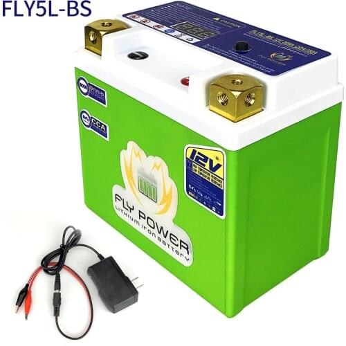FLY5L-BS LiFePO4 Motorcycle Lithium ion Battery 12V 36Wh CCA 180A BMS Lithium iron Phosphate Scooter Batteries Replace YTX5L-BS