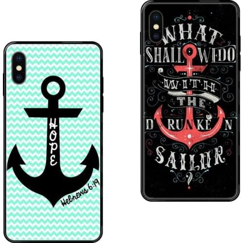 Quality Navigation Anchor For Xiaomi Mi Note A1 A2 A3 5 5s 6 8 9 10 SE Lite Pro Ultra TPU Black Soft Phone Cover Case