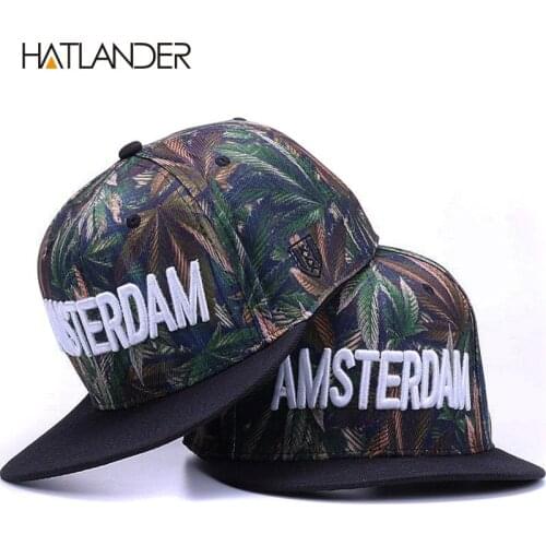 HATLANDER Fashion Print flat men hats swag hip hop cap letter 6panel gorras hombre snapback caps casual women baseball cap hat