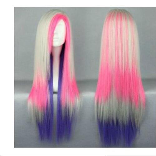 Hot heat resistant Party hair>>>Multi-Color Long Straight Anime Cosplay Wig