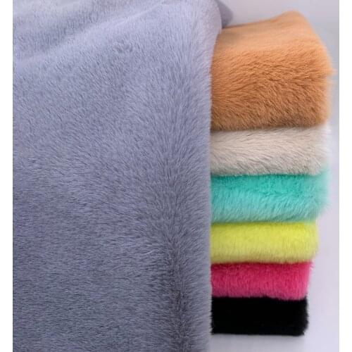 DIY Handmade Material Encryption Thickening Imitation Rabbit Fur Plush Fabric Doll Head Hair Fabric Super Soft Scarf Fabric