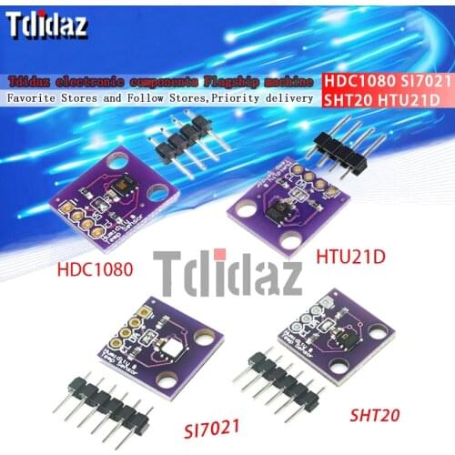 HDC1080 Si7021 SHT20 HTU21D module Low Power, GY-213V-HDC1080 High Accuracy Digital Humidity Sensor with Temperature Sensor