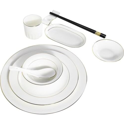 Spot, Bone China, tableware set, simple, Phnom Penh ceramics, Western food table, household, dish combination tableware