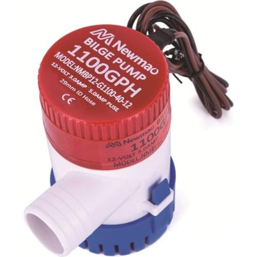 1Pcs 12/24V 1100GPH Electric Marine Submersible Bilge Sump Water Pump Equipment For Boat RV Campers Durable Water Pump