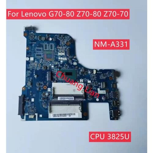 NM-A331 for Lenovo G70-80 Z70-80 Z70-70 Laptop motherboard with CPU 3825U DDR3 100% Fully Tested