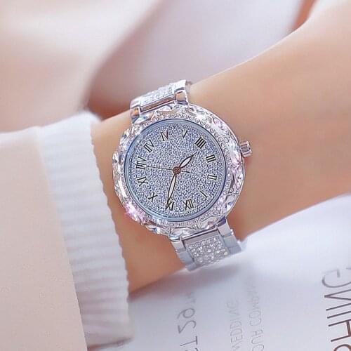 New Womens Watches Shockproof Waterproof Luxury Ladies White Diamond Watch Bracelets Rhinestone Women Wrist Watches Mntre Homme