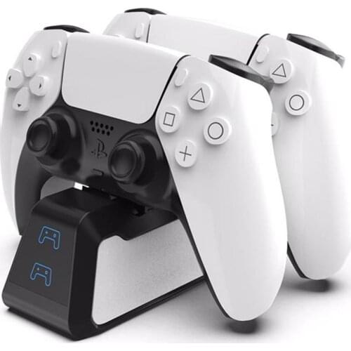Portable PS5 Game Handle Charging Base Safe and Stable USB 3.1 Type-C Standard Dual Charging PS5 Handle Fast Charger Dock Stand