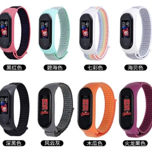 New Nylon replacement band For Xiaomi MiBand 5 strap For Mi Band 4 3 watchband sport loop for smart watch Mi band 5 4 3