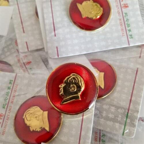 Chairman Maos Statue Mao Zedongs Chest Statue Cultural Revolution Memorial Collection Genuine Badges 2.5 Cm pin pins