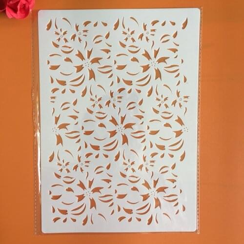 A4 29 *21cm Flowers DIY Stencils Wall Painting Scrapbook Coloring Embossing Album Decorative Paper Card Template,wall