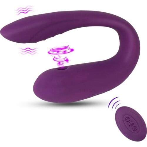 U Shape Bendable G-spot Vibrator Clitoris Vagina Stimulator Vibrator Sucking Vibrator Couple Share Erotic Sex Toys for Couple