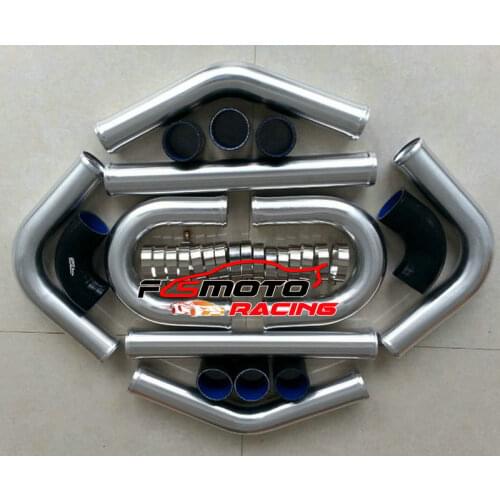 3" INCH 76mm Alu Universal Intercooler Turbo Piping pipe Kit + Hose