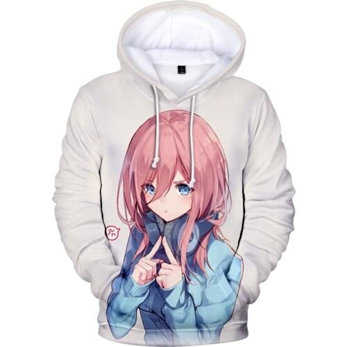 Funny Nakano Miku Boy Girl Clothes Kawaii 3D Manga Hoodies Kids Sweatshirts The Quintessential Quintuplets Hoodie Woman Hoody