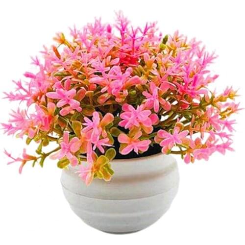 1 Set Artificial Plant Pot Ornamental Photo Props Plastic Eco-Friendly Desktop Fake Grass Plants Home Decor Simulated Grass Pot