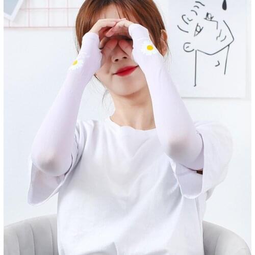 1Pair Ice Cover High Elastic Acrylic Fiber Sunscreen Protection Cover Long Cooling Arm Sleeve Anti-UV Protection Sunblock Sleeve