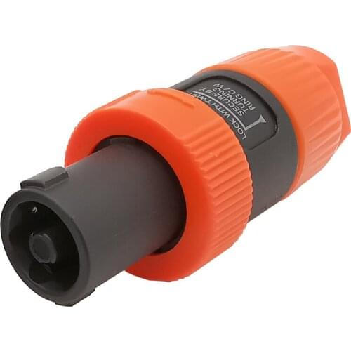 1Pcs Orange 4 Pin 4 Core NL4FC Twist Lock Connector 4 Pole NL4FC Male Plug Speakon Speaker Audio Cable Connectors