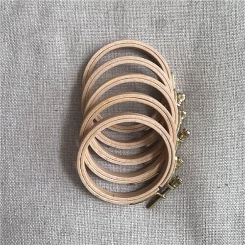 10pcs 7.5cm Wooden Embroidery Hoop Sewing Tools And Accessories 3Inch Mini Hoop Wood Cross Stitch Hoops Hand Sewing Accessories