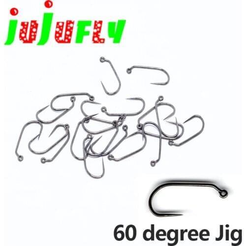Black nickel premium 50pcs box packed barbless fly fishing jig hooks super fine strong wire jig nymph hook size 8#10#12#14#16