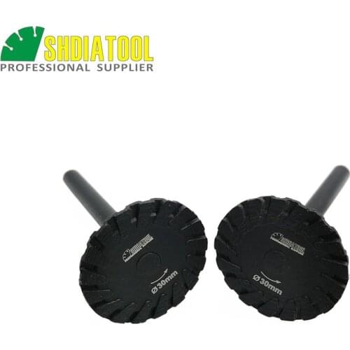 SHDIATOOL 2 pcs Hot pressed diamond turbo mini Engraving saw blades with 6mm shank Diameter 30mm Diameter 40mm available