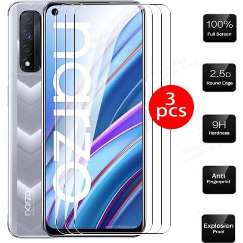 3pcs realmi narzo30 4g protective glass case for realme narzo 30 4G 2021 tempered glass narzo 30 rmx2156 6.5'' phone films cover