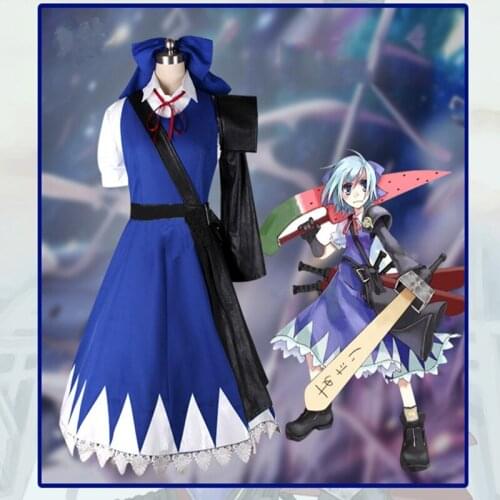 Anime Toho Project Cosplay Costumes Cirno Cosplay Costume Halloween Carnival Party Women Game TouHou Project Cosplay Costume
