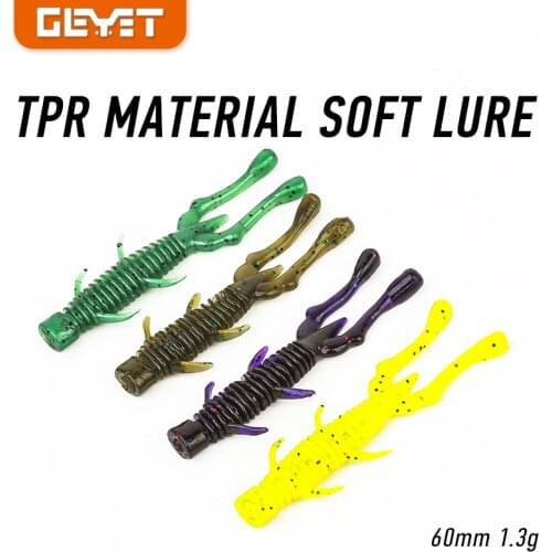 Ardea TPR Soft lure 7Pcs 60mm/1.3g realistic bionic Shrimp Bait Crankbait Rock Fishing Lures Wobblers Worm Jig Leurre Souple