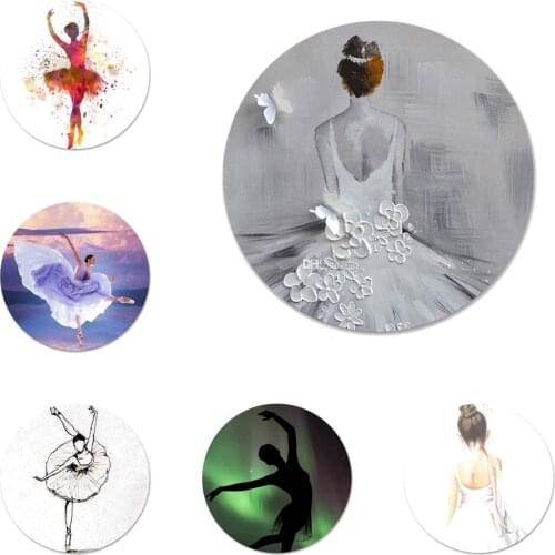 Ballet Dancer Girl Badge Brooch Pin Accessories For Clothes Backpack Decoration gift 58mm