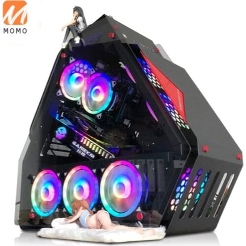 TT Play Jia T9atx Computer Case Water-Cooled E-Sports Desktop Full-Side Transparent Double-Sided Glass Internet Coffee Big Case