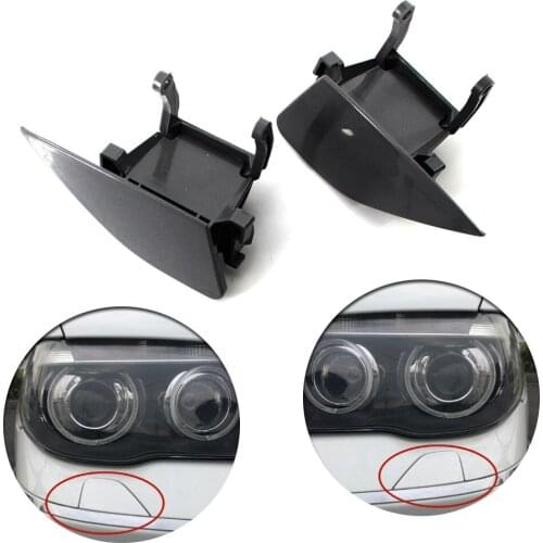 For BMW 7 Series E65 E66 2005 2006 2007 2008 Auto Front Bumper Headlight Washer Cover Cap ABS 1Pair