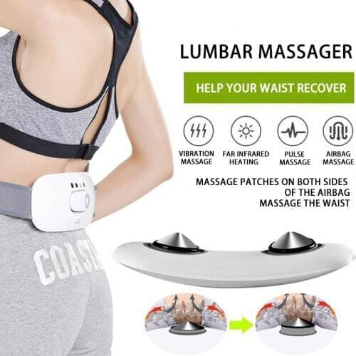 Back Massager Electrical,Lumbar Massage,Waist Spine Pain Relief,Muscle Massager Pain,USB Remote Control,Heat and Air Kneading