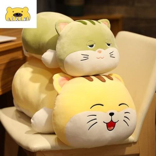 Kawaii Plush Lying Cat Plush Toy Soft Cat Toy Cat Stuffed Animals Sweet Pillow Gift Anime Plush Cute Home Decor Anime Plushie