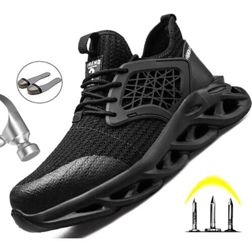 Lightweight Safety Shoes Men Steel Toe Cap Work Boots Breathable Safety Boots Men Work Shoes Sneakers Men Shoes Dropshipping 48