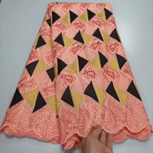Latest African Lace Fabric 2021 High Quality Swiss Cotton Lace Fabric Nigerian Swiss Voile Lace In Switzerland Dubai Fabric 5Y