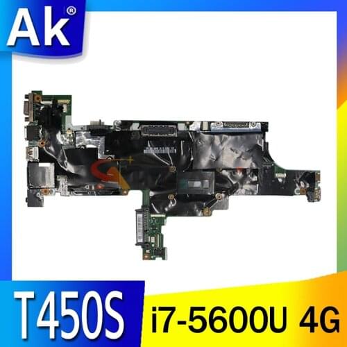 For Lenovo T450S Laptop Motherboard With i7-5600U CPU 4G RAM AIMT1 NM-A301 tested good free shipping